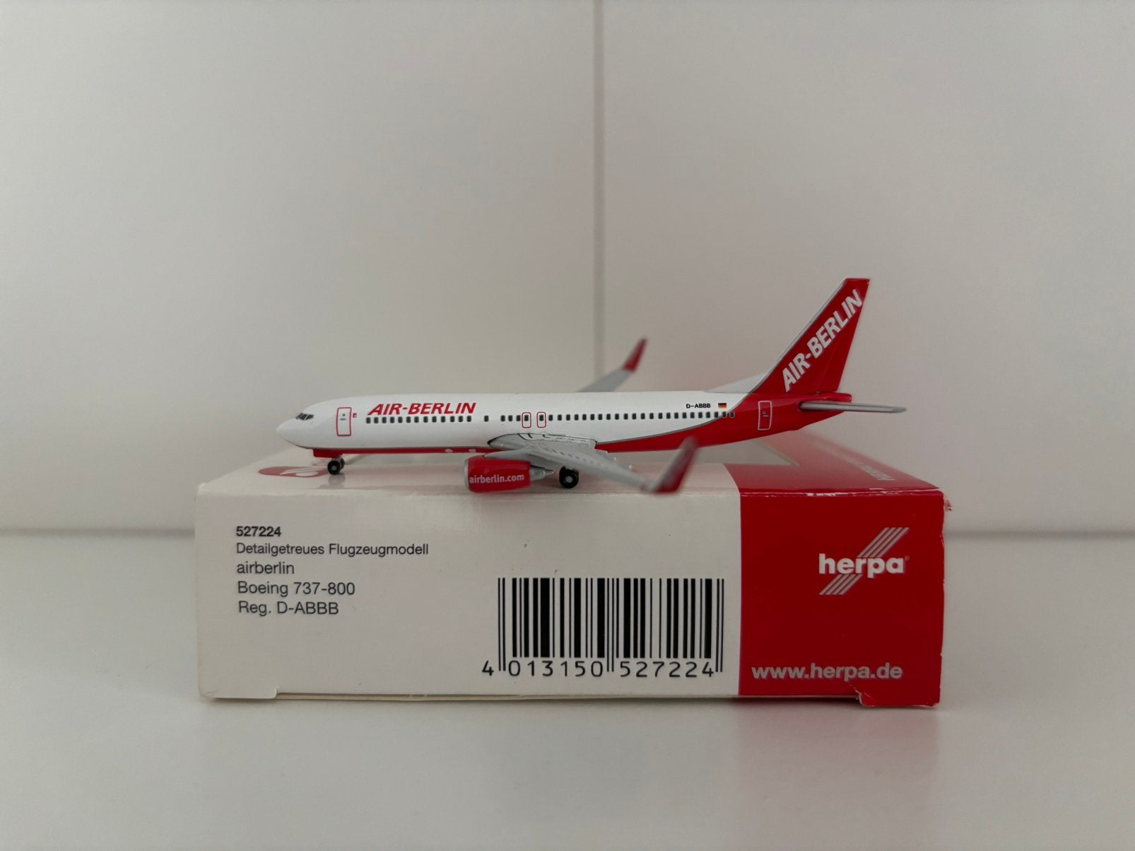 Herpa 527224 airberlin Boeing 737-800 1:500, Verzamelen, Ophalen of Verzenden, Zo goed als nieuw, Schaalmodel