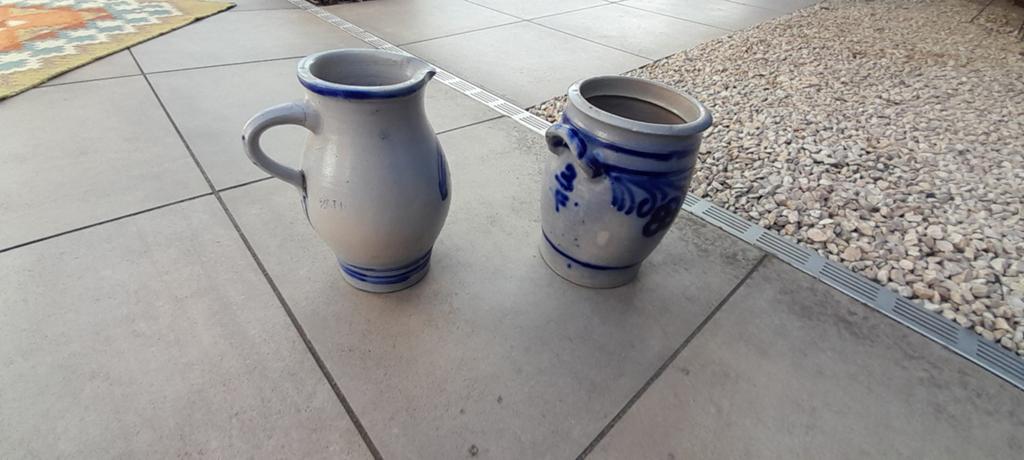 Keulse pot  en kruik/kan, Tuin en Terras, Bloempotten, Ophalen, Rond, Aardewerk, Minder dan 40 cm