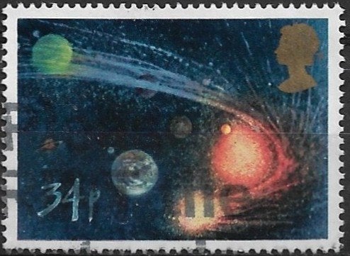 Engeland 1986 mi.1063 astronomie KOMEET VAN HALLEY nom. 34p, Postzegels en Munten, Verzenden, Gestempeld