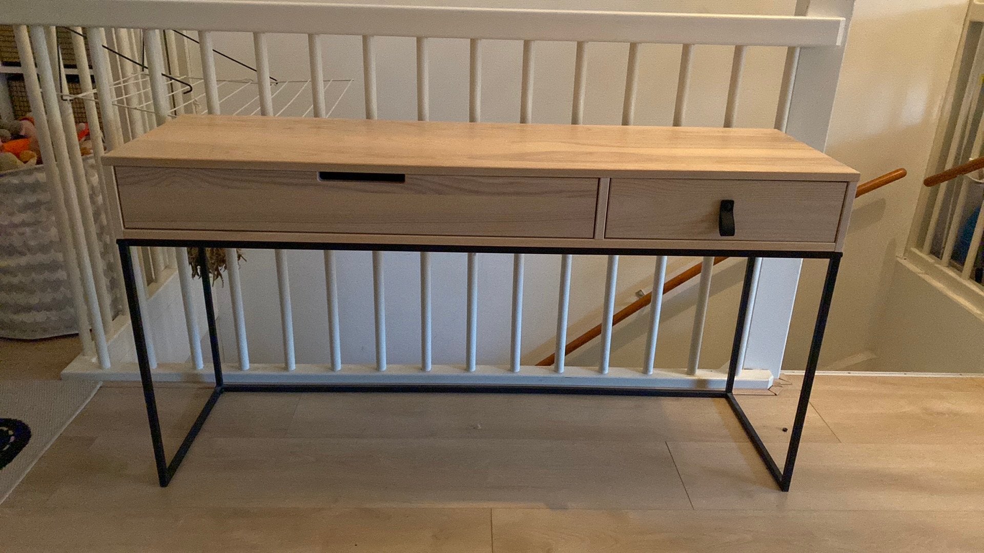 Sidetable lichteiken, Ophalen, 100 tot 150 cm, Zo goed als nieuw, 25 tot 50 cm