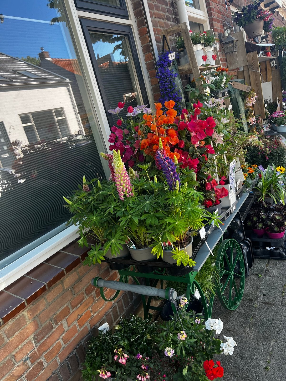 Decoratieve groene metalen kar - bloemen niet inbegrepen, Ophalen