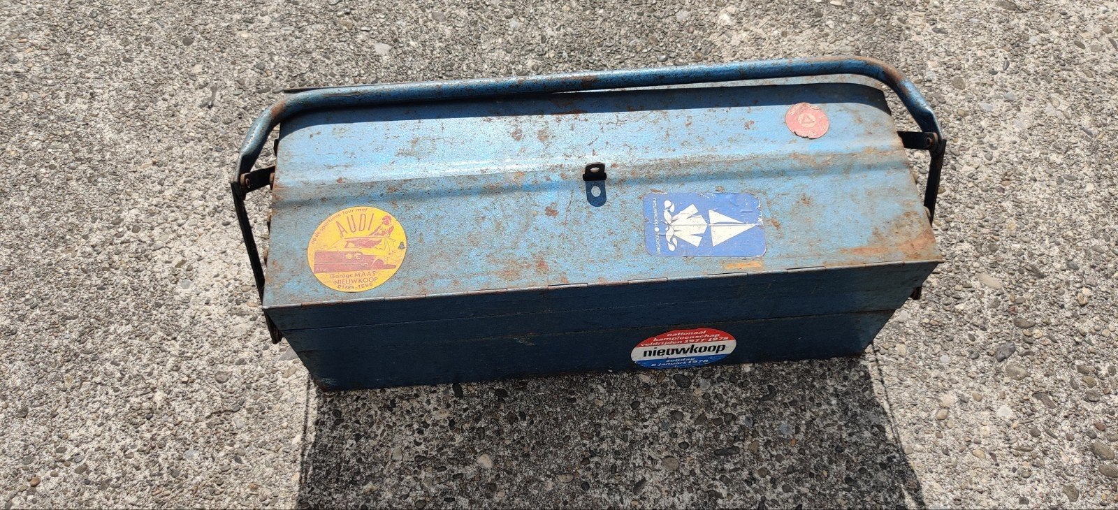 Vintage Stalen Gereedschapskist - Robuust en Praktisch, Ophalen, Gebruikt