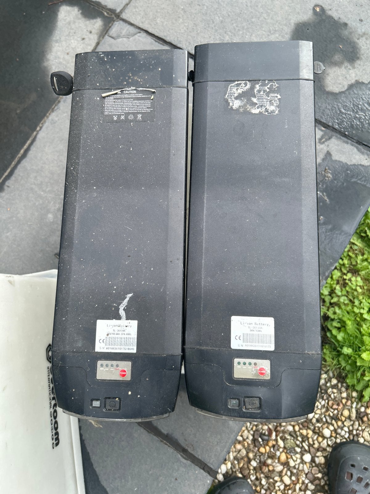 2 defecte Brinckers fietsaccu's (TL-36104A & TL-36130A), Ophalen of Verzenden, Gebruikt