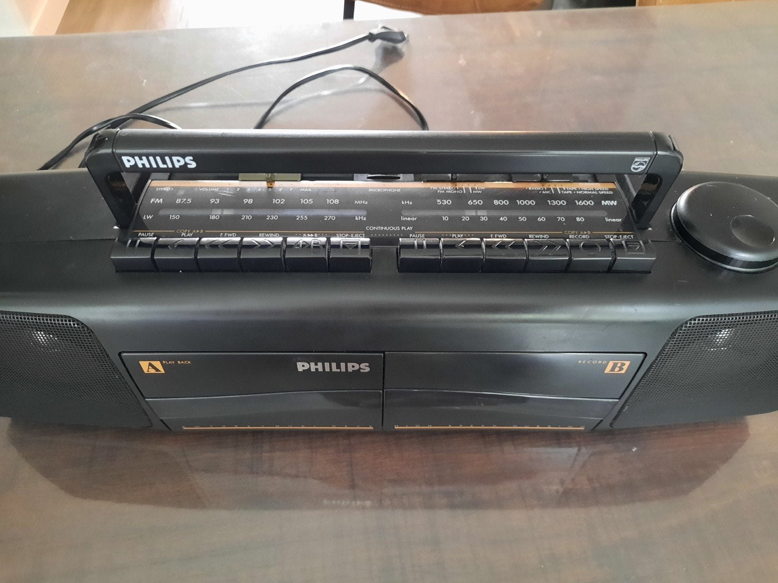 Vintage Philips Radio Cassette Recorder. AW 7092/00, Ophalen of Verzenden, Bandrecorder