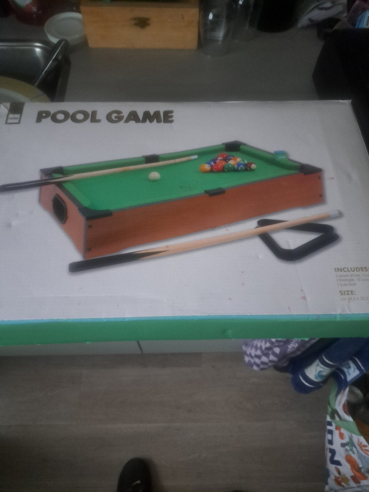 Mini Pooltafel Spel - Compleet met Accessoires, Ophalen of Verzenden, Gebruikt, Pooltafel