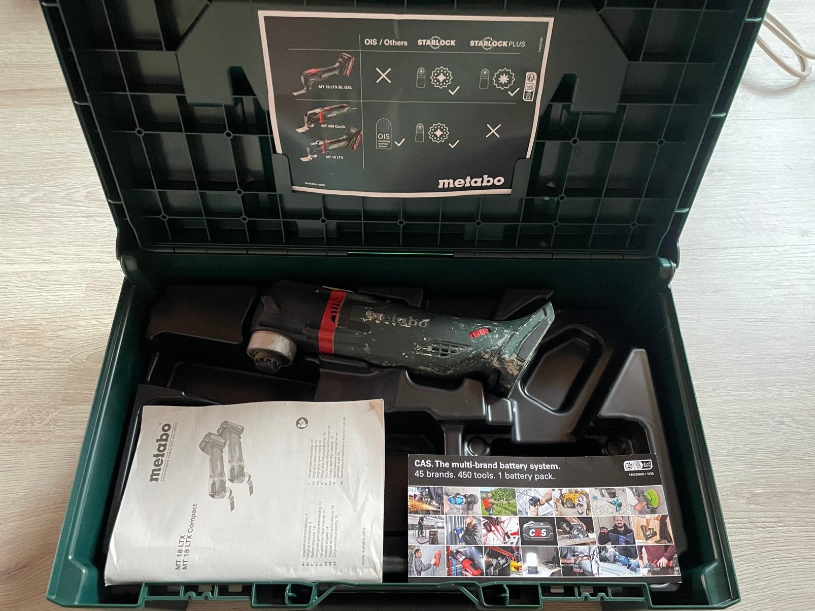 Metabo MT 18 LTX multitool + MetaBox, Ophalen, Gebruikt, Multitool, Overige merken