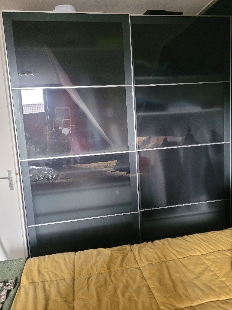 Ikea Pax Schuifdeur Smoke Glas 229cm voor 200cm kast, Ophalen, Gebruikt, 200 cm of meer, 150 tot 200 cm