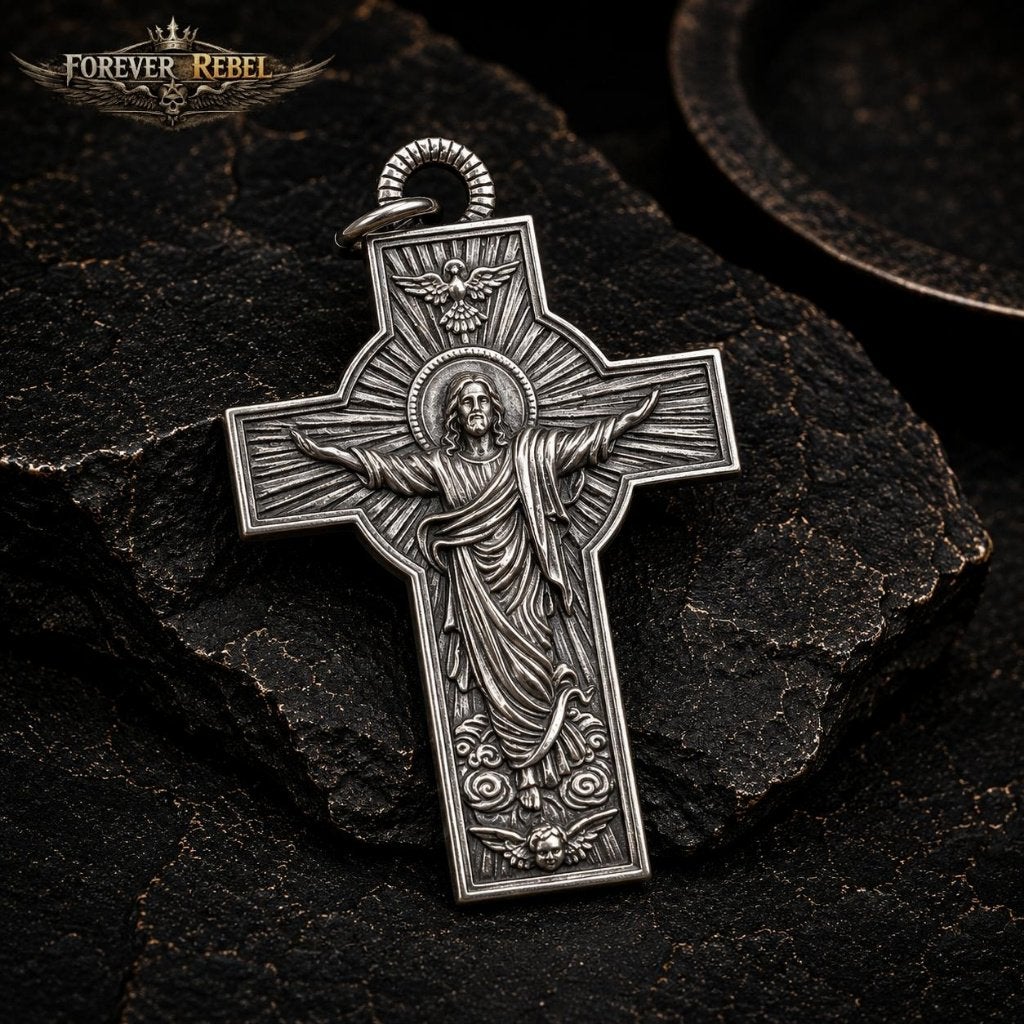 The Divine Ascent - 925 Zilver, Foreverrebelmail@pm.me, Verzenden, Kruis of Symbool, Zilver