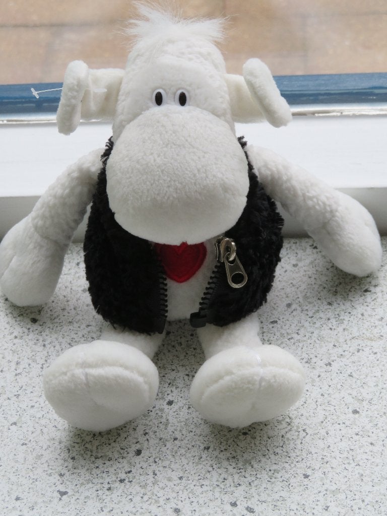 Wit Schaapje of schaap merk Sheepworld Nici AG zwart jasje, Ophalen of Verzenden, Nieuw, Overige typen, Wasbaar