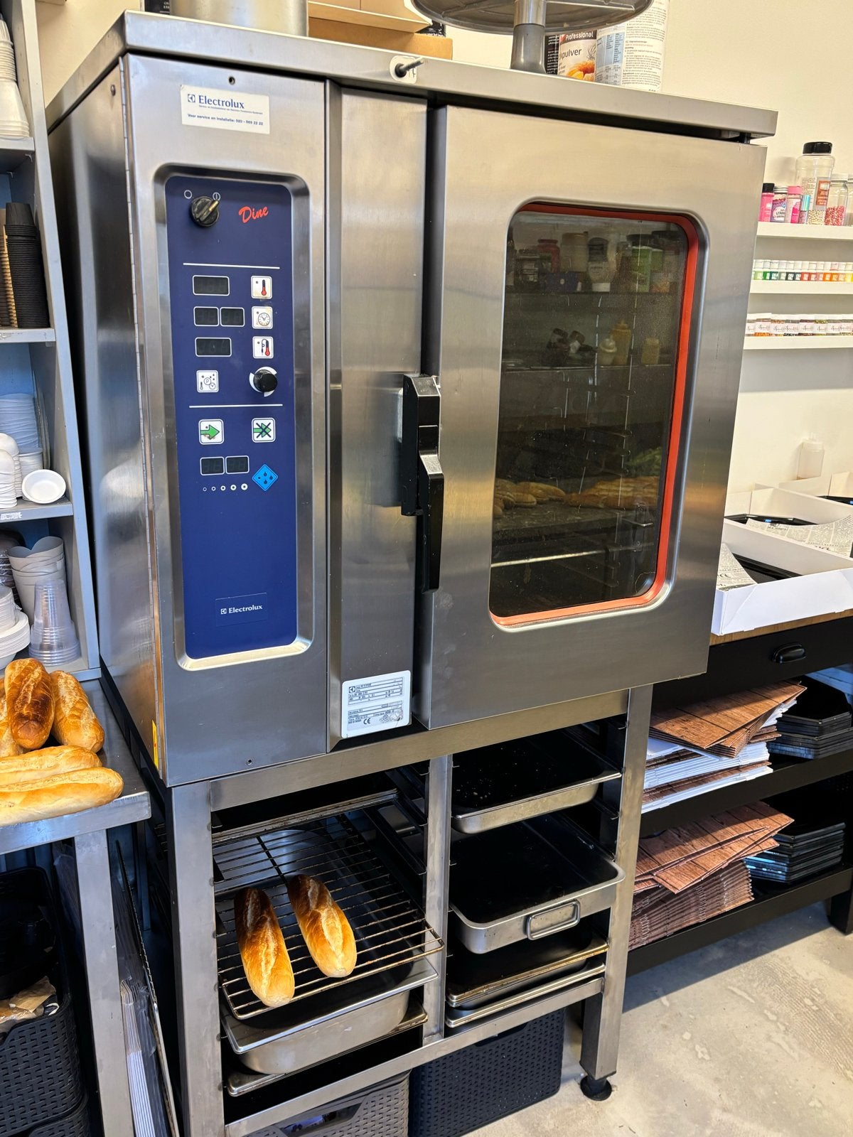 Werkende Electrolux Horeca-oven met defecte temperatuurknop, Witgoed en Apparatuur, Gebruikt, Horeca-oven, Hete lucht, Ophalen of Verzenden