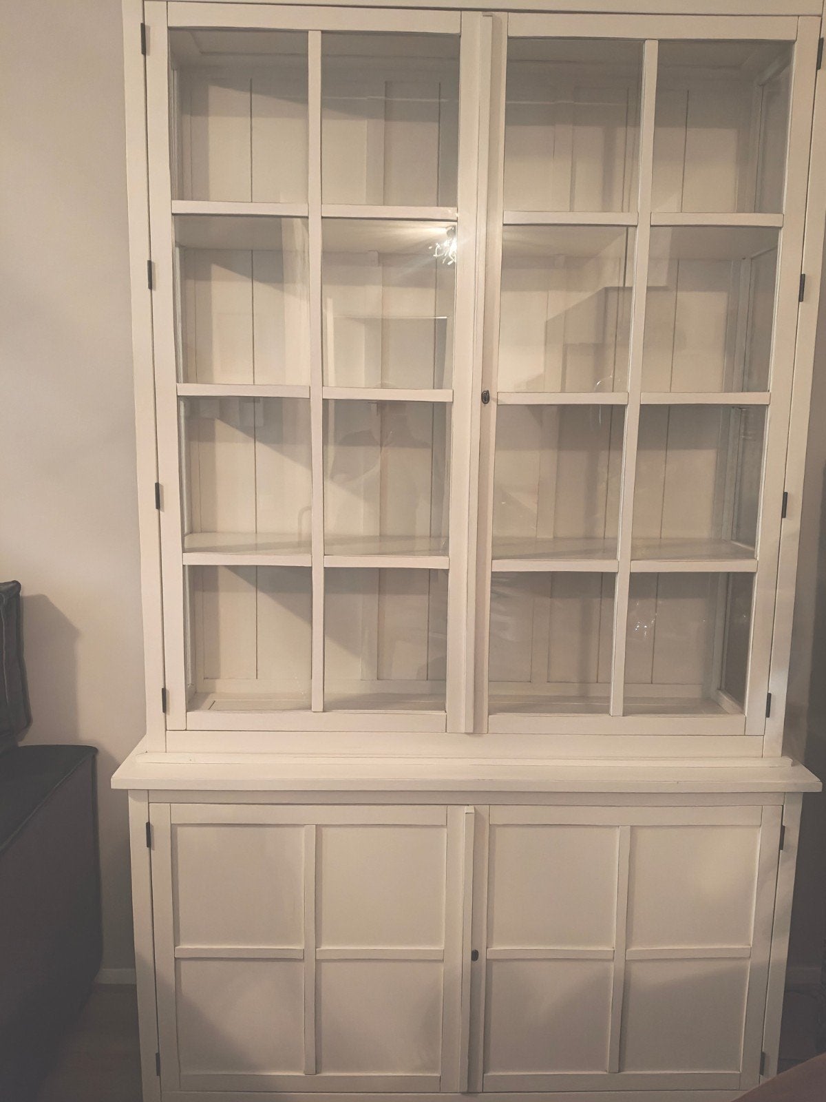 buffetkast wit, Ophalen, Gebruikt, Glas, Met plank(en)