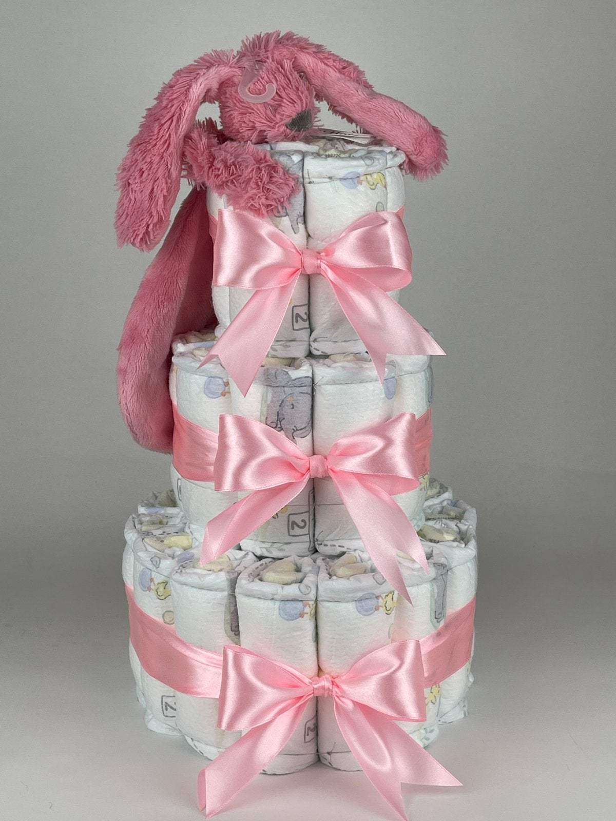 Luiertaart happy horse tut konijn richie deep pink roze, Ophalen of Verzenden, Nieuw, Kraamcadeau
