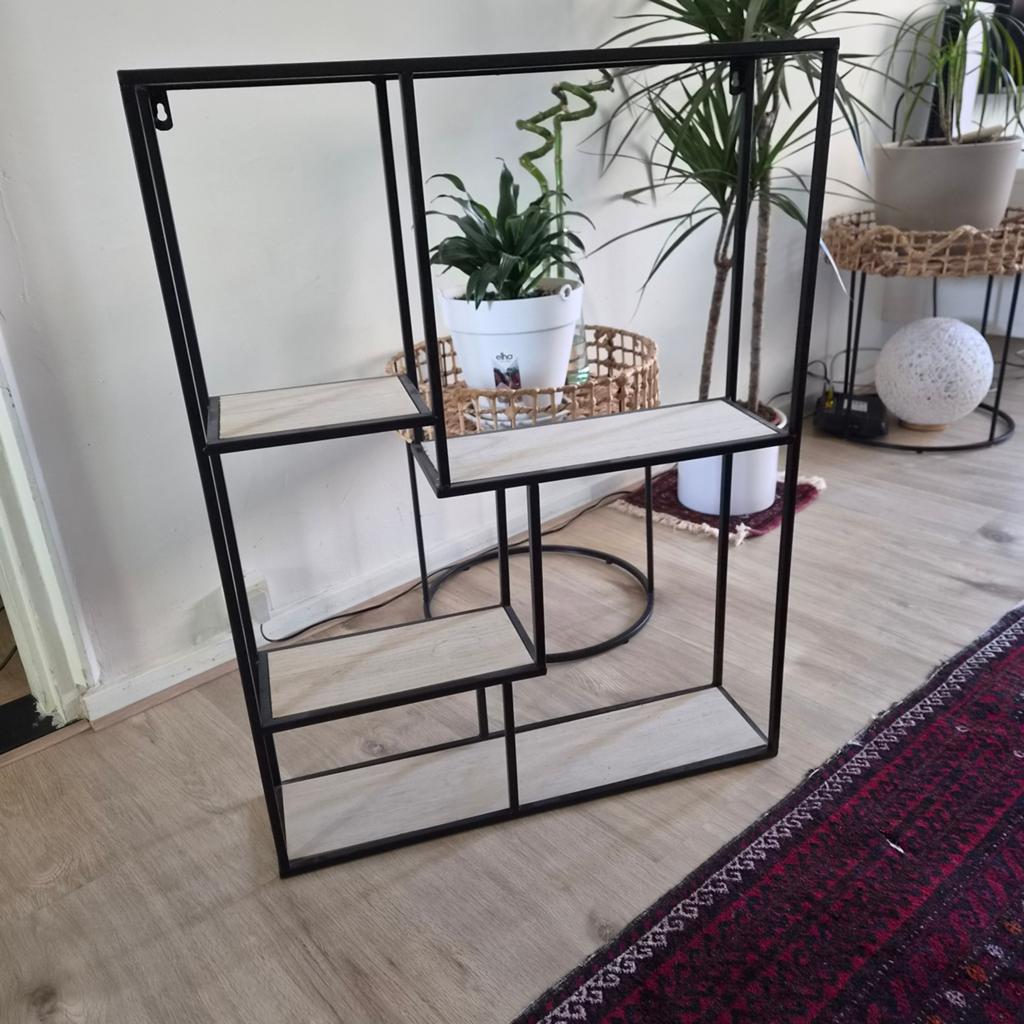 Wandrek (Zwart Metaal/Hout), Ophalen of Verzenden, Zo goed als nieuw, Minder dan 100 cm, Metaal