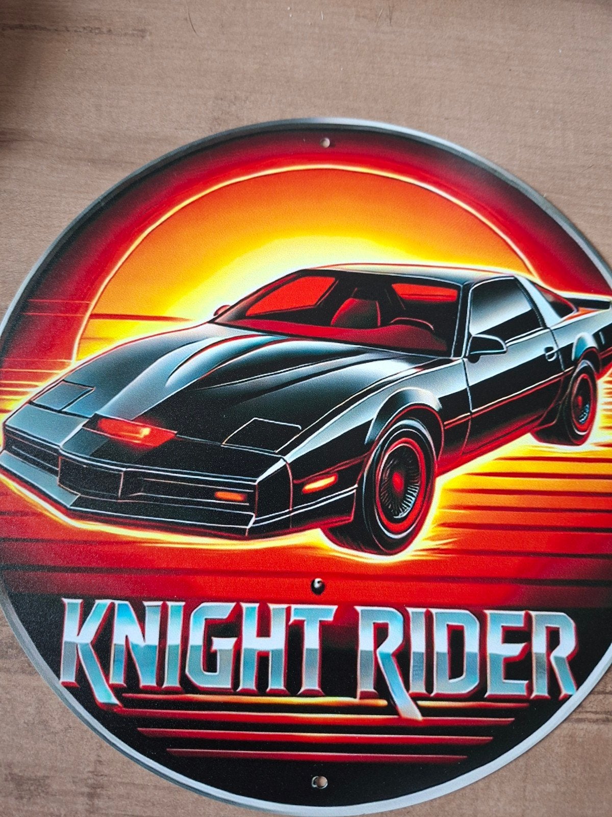 Metalen bord Knight Rider KITT - 20 cm, Ophalen of Verzenden, Zo goed als nieuw, Auto's