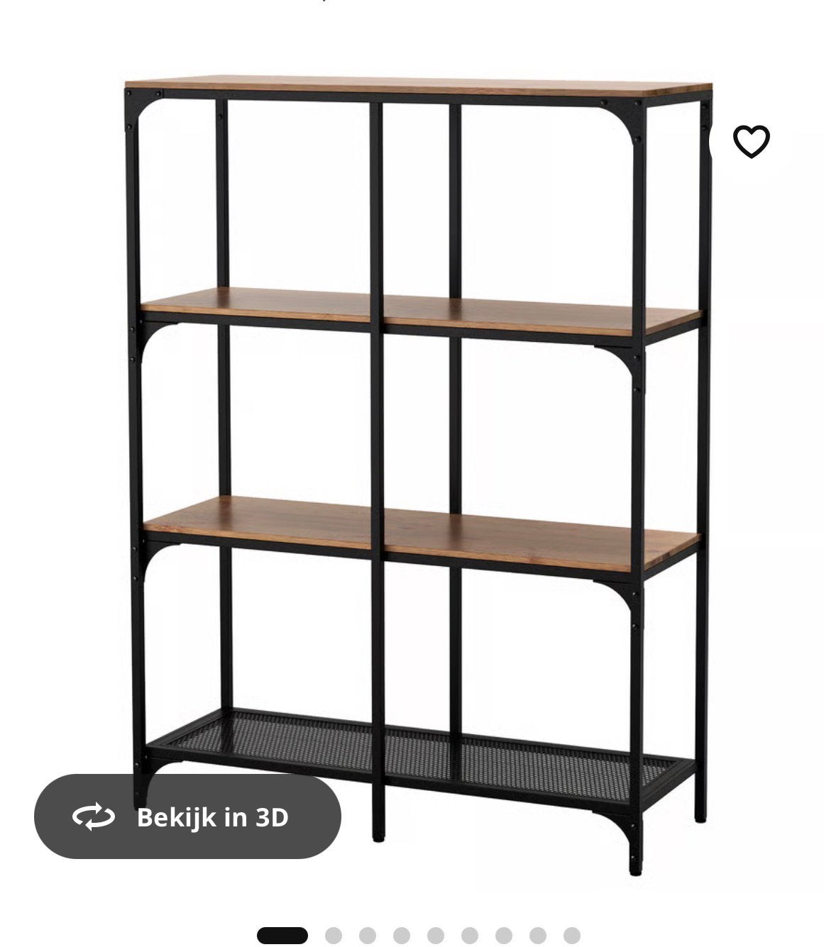Stellingkast hout en staal ikea, Ophalen, Zo goed als nieuw