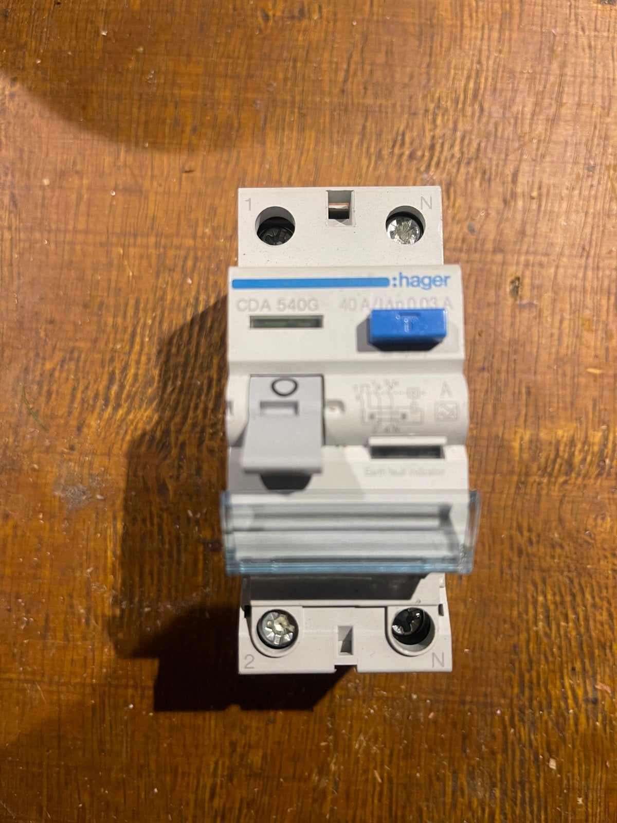 Hager CDA540G aardlekschakelaar 40A 30mA, Ophalen of Verzenden, Gebruikt