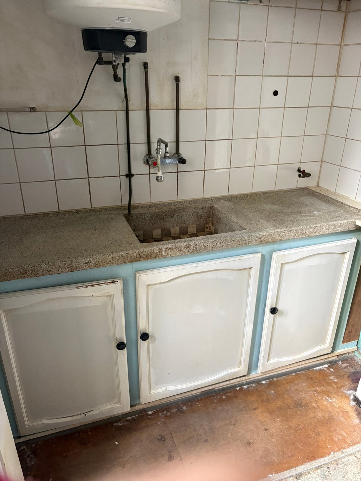 Antiek landelijk terrazzo keukenblad klassieke granito, Ophalen, Gebruikt