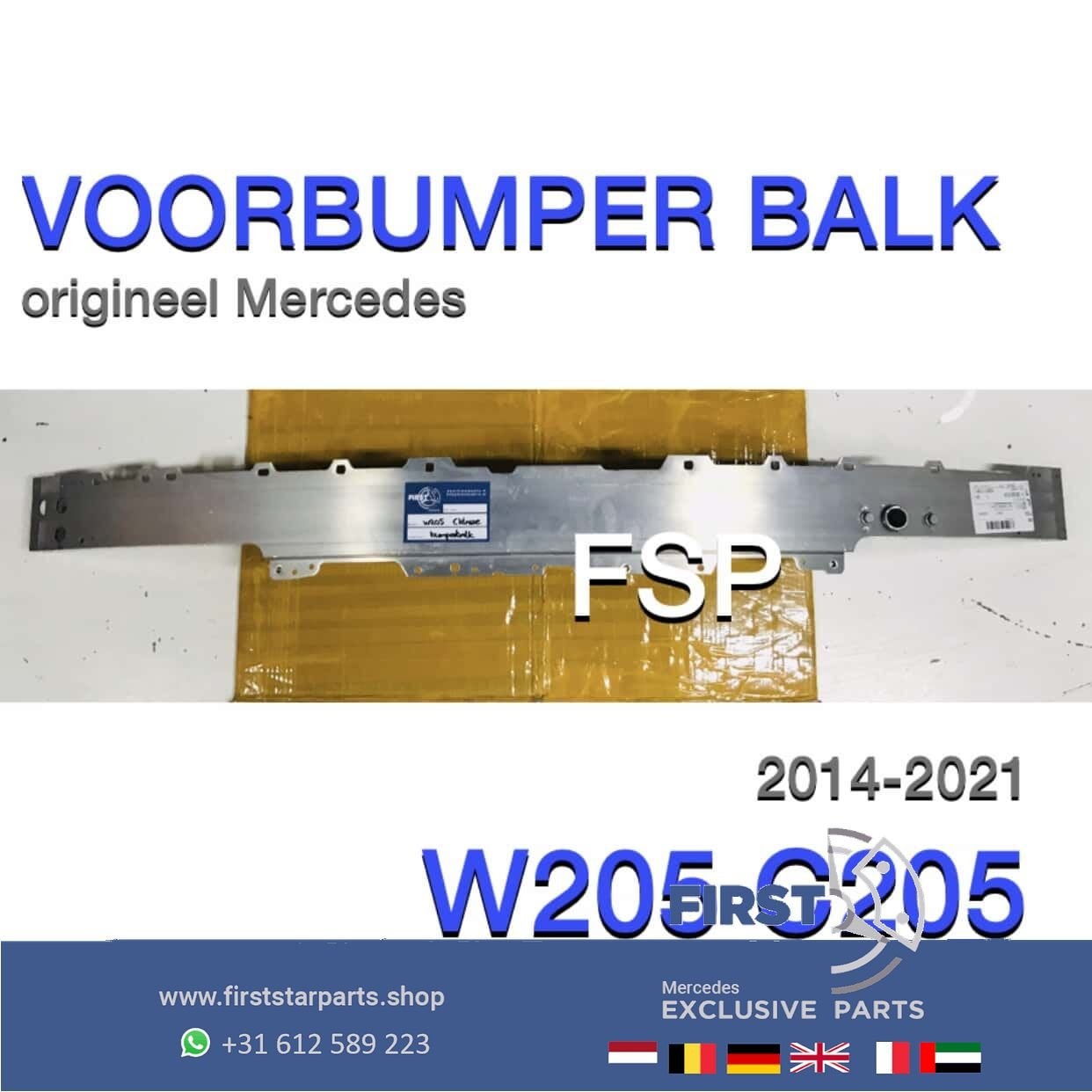 W205 S205 Mercedes C Klasse VOORBUMPER BALK 2014-2021 BUMPER, Gebruikt, -, Ophalen of Verzenden, -