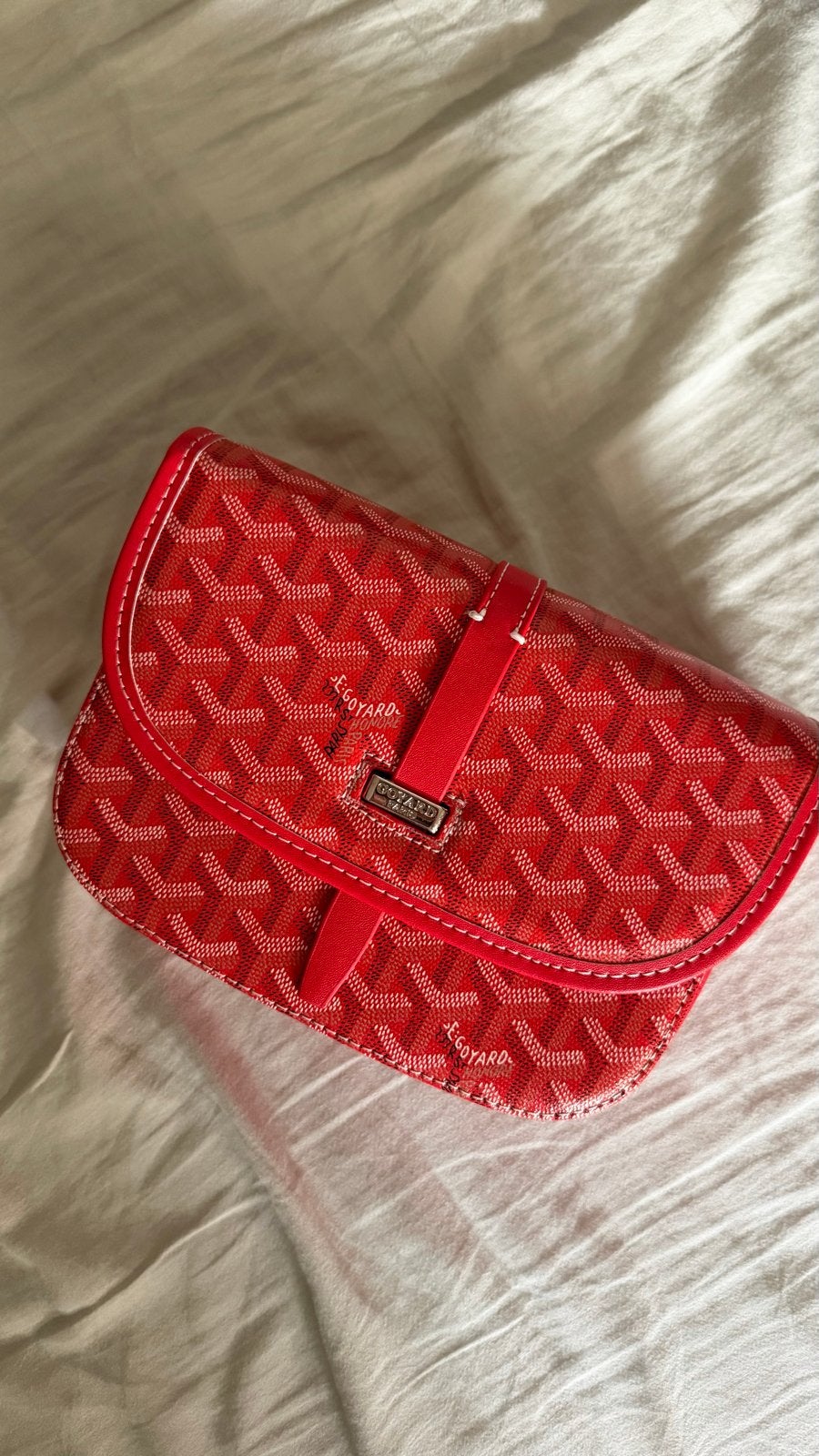 Goyard Tas Rood - Stijlvolle Clutch/Schoudertas, Sieraden, Tassen en Uiterlijk, Ophalen of Verzenden, Zo goed als nieuw, Rood