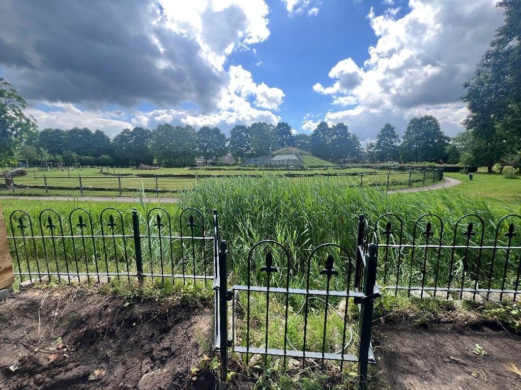 Gietijzeren hek, Ophalen, Met poort, Gebruikt, Sierhekwerk