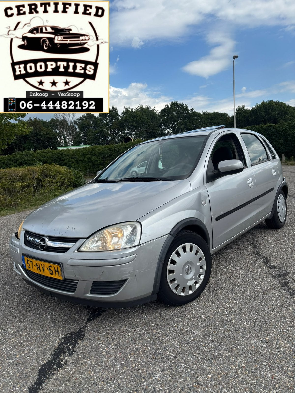 Opel Corsa 1.2 16V 5D AUTOMAAT 2004 Grijs APK 31/07/27 PANO!, 450 kg, 74 pk, 31 €/maand, Origineel Nederlands