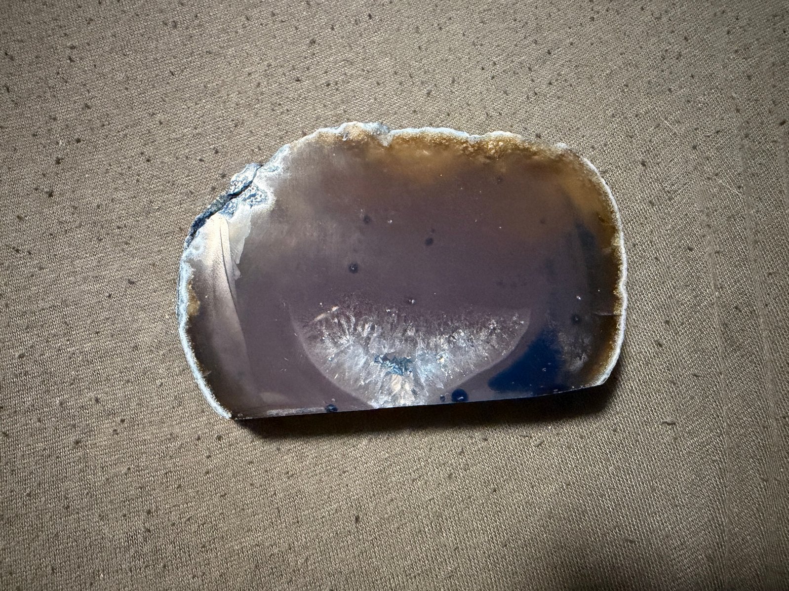Prachtige Agate Schijf - Uniek Decoratiestuk, Sieraden, Tassen en Uiterlijk, Ophalen of Verzenden, Gebruikt