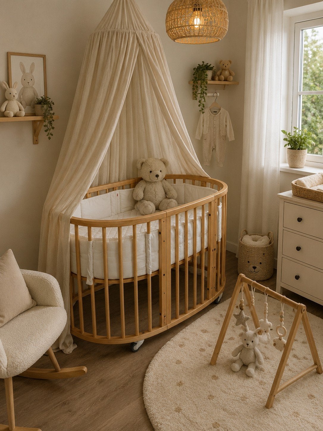 Stokke Sleepi Ledikantje tevens Peuterbed Naturel Houtkleur, Ophalen, Ledikant