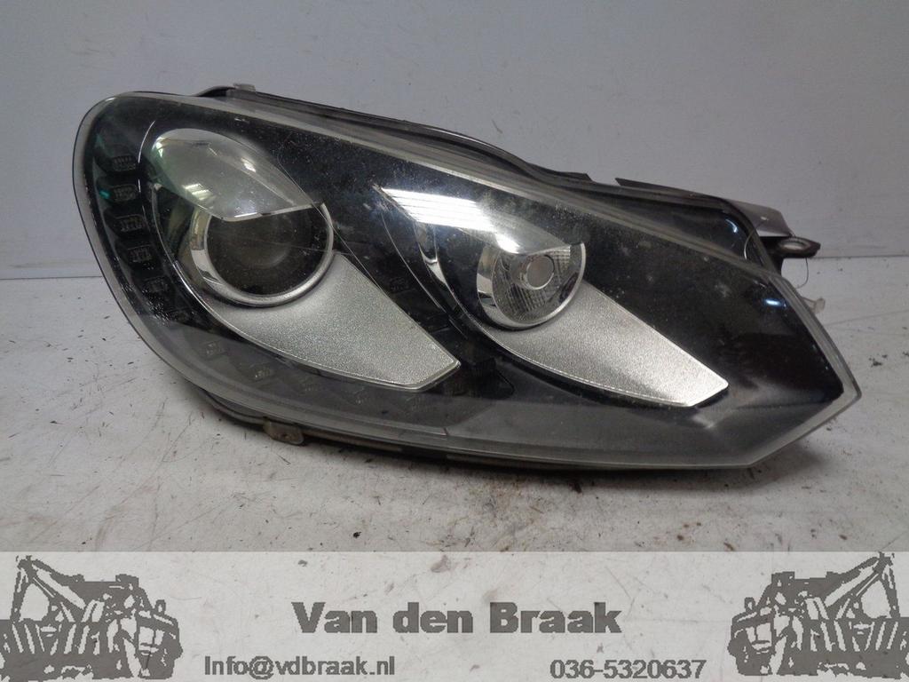 Volkswagen Golf 2008-2012 Koplamp rechts (Schade), Auto-onderdelen, Verlichting, Volkswagen, Gebruikt, Herkomst onderdeel bekend