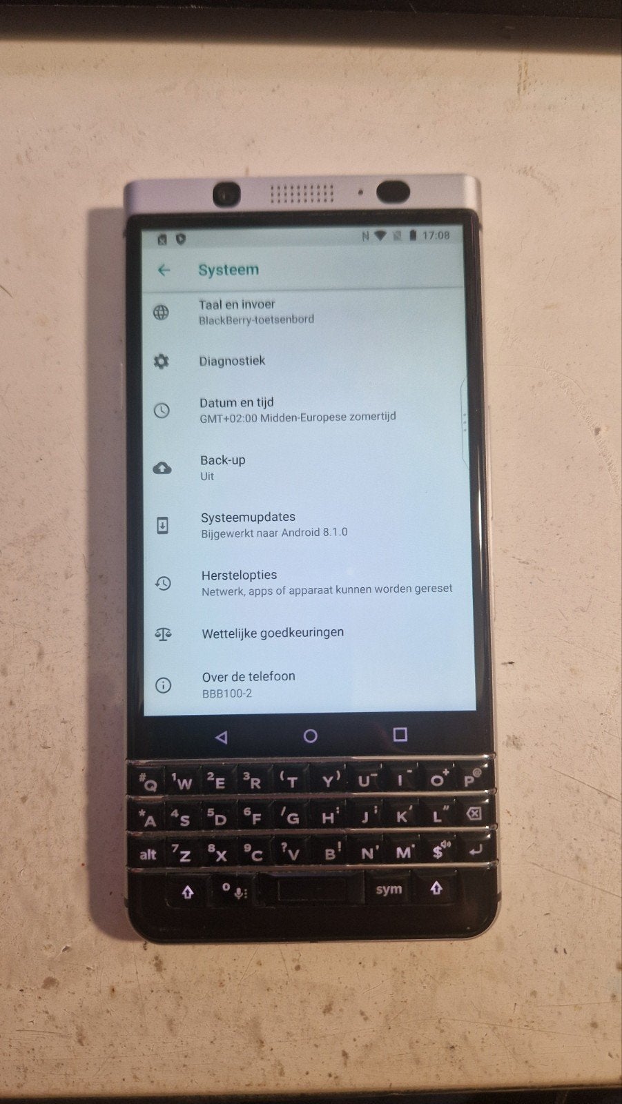 Blackberry KeyOne in uitstekende staat, Zwart, Touchscreen, Ophalen of Verzenden, Zo goed als nieuw