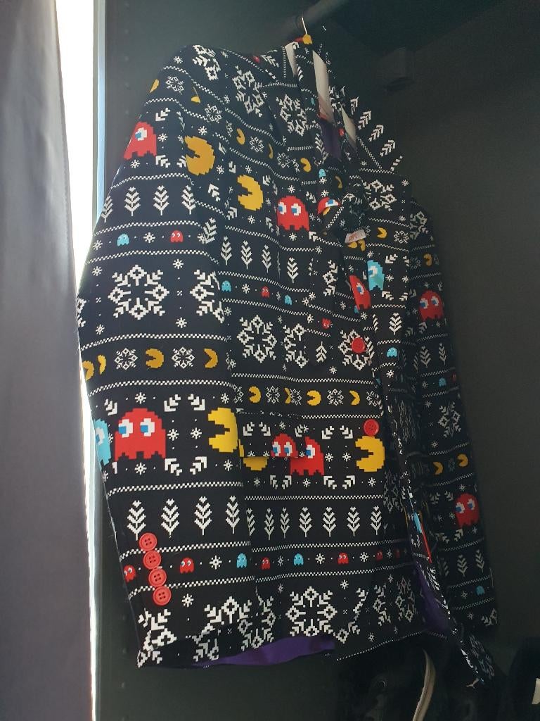 Opposuits PAC-MAN Heren Kostuum Maat EU 48, Carnaval, Maat 48/50 (M), Opposuits, Ophalen of Verzenden