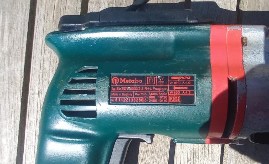 Metabo Klopboormachine SBE 1000/2 S R+L Program, Ophalen of Verzenden