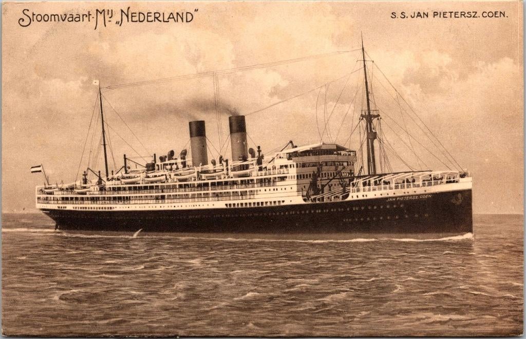 S.S. Jan Pietersz. Coen - Stoomvaart Maatschappij Nederland, Verzenden, Voor 1920, Ongelopen, Noord-Holland