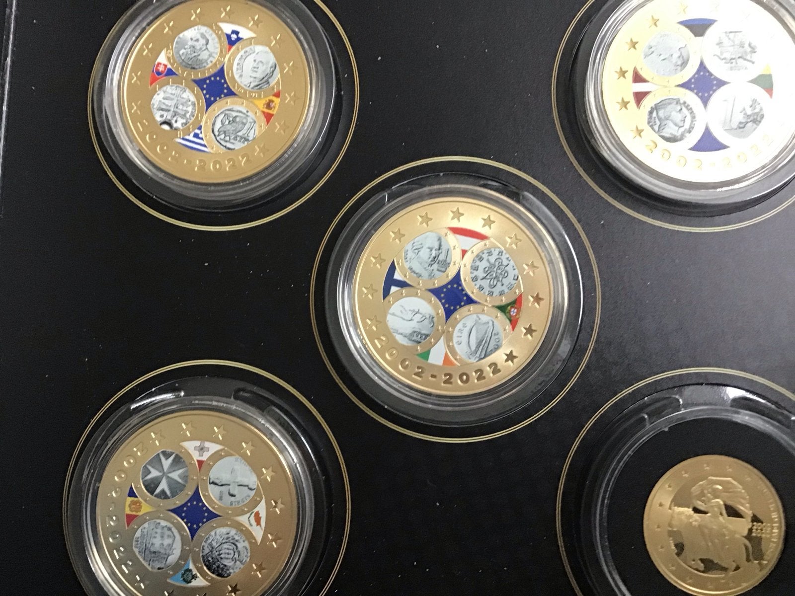 Euromunten set - 20 jaar Euro herdenkingsuitgave, Postzegels en Munten, Munten | Europa | Euromunten, Setje, Overige landen, Goud