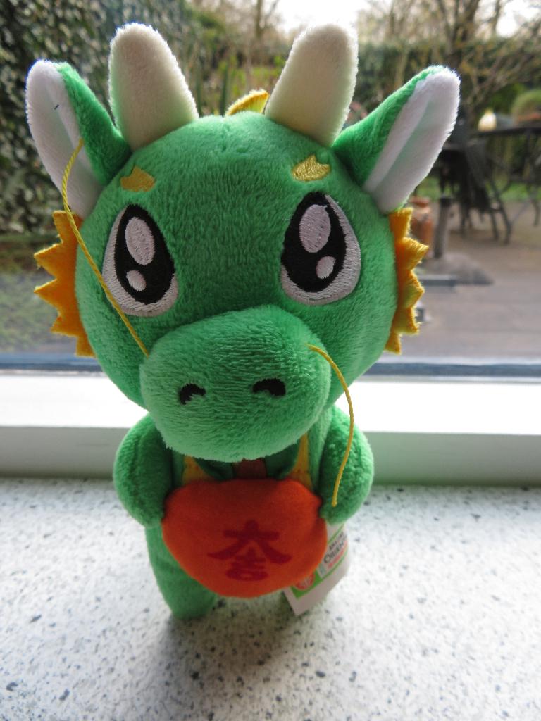 Draak draakje van Amazing Oriental Interimage zacht velours, Groen, Overige typen, Ophalen of Verzenden, Zo goed als nieuw