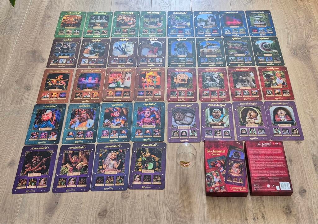 Efteling kwartet spel + glas Volk van Laaf, Verzamelen, Efteling, Nieuw, Overige typen, Ophalen of Verzenden
