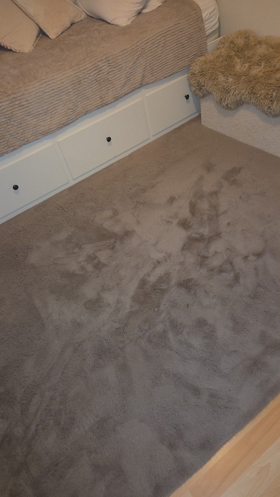 zgan vloerkleed fluffy cozy taupe beige 160 x 230, Ophalen, Beige, 200 cm of meer, Zo goed als nieuw