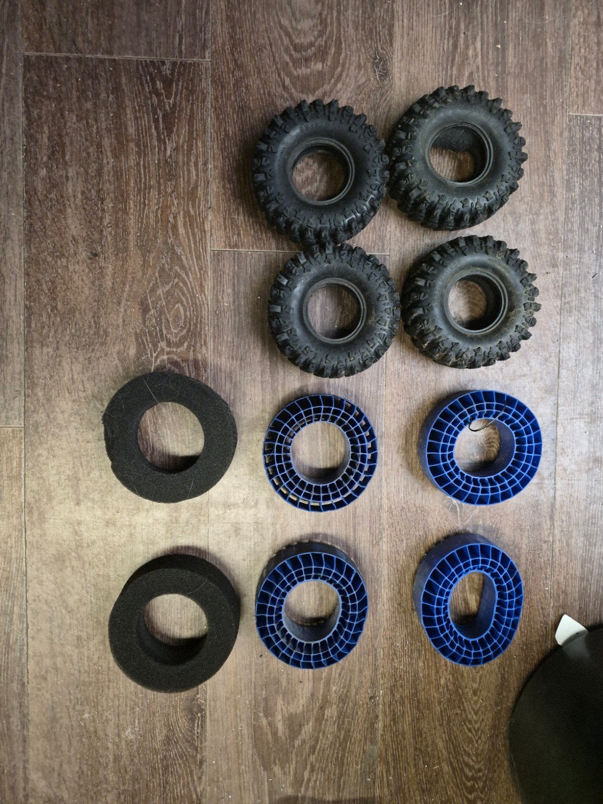 RC Crawler Banden 1/10 - 4 Stuks, Hobby en Vrije tijd, Modelbouw | Radiografisch | Auto's, Ophalen of Verzenden, Gebruikt, Schaal 1:10