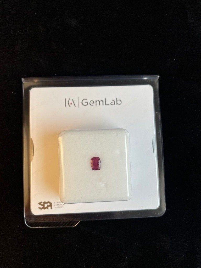 Gecertificeerde 1.34 ct Natuurlijke Ruby-No Heat- ICA GemLab, Ophalen of Verzenden, Nieuw