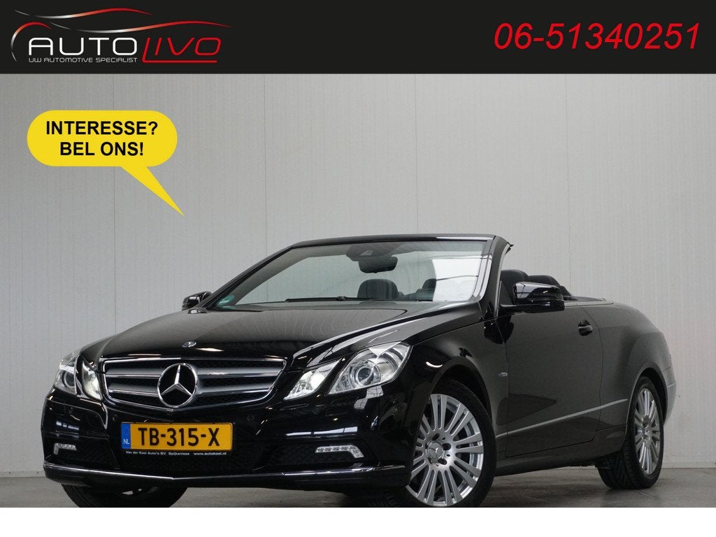 Mercedes-Benz E-Klasse Cabrio 250 CGI Elegance 204 PK! XENON, Euro 5, Achterwielaandrijving, Zwart, Cabriolet