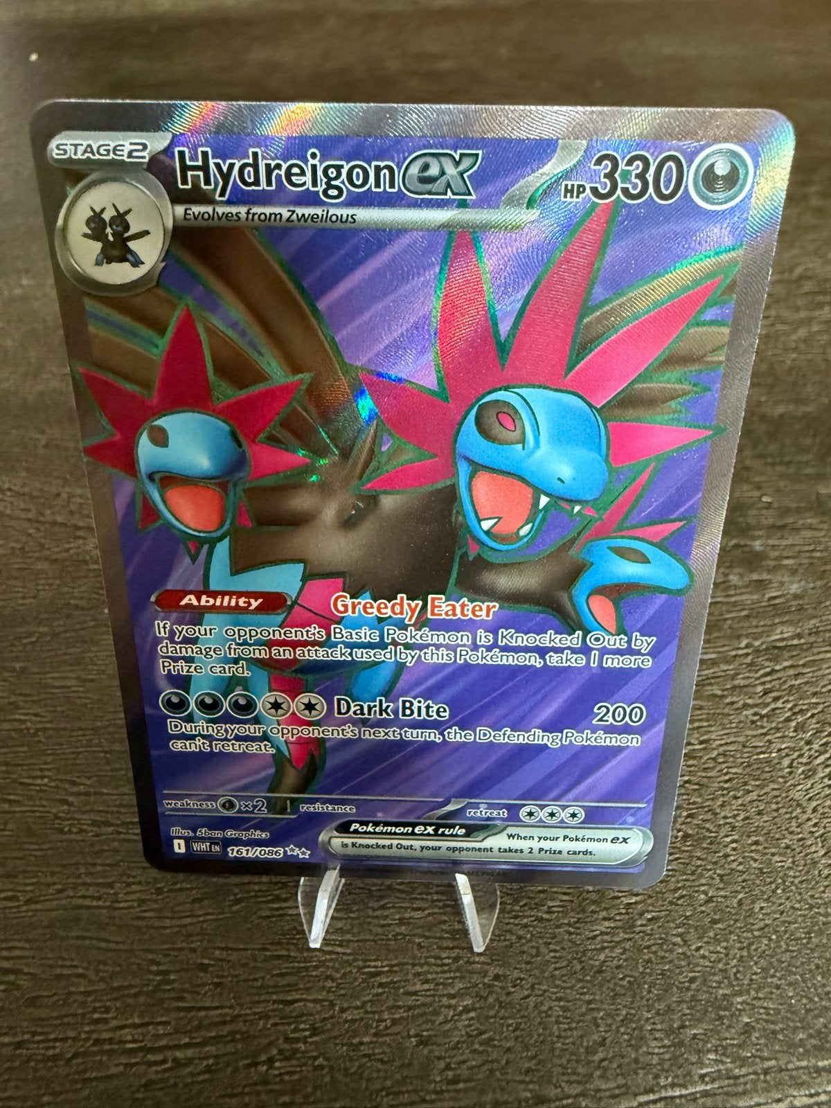 Hydreigon ex 161/086 WHT, Ophalen of Verzenden, Zo goed als nieuw, Losse kaart, Foil