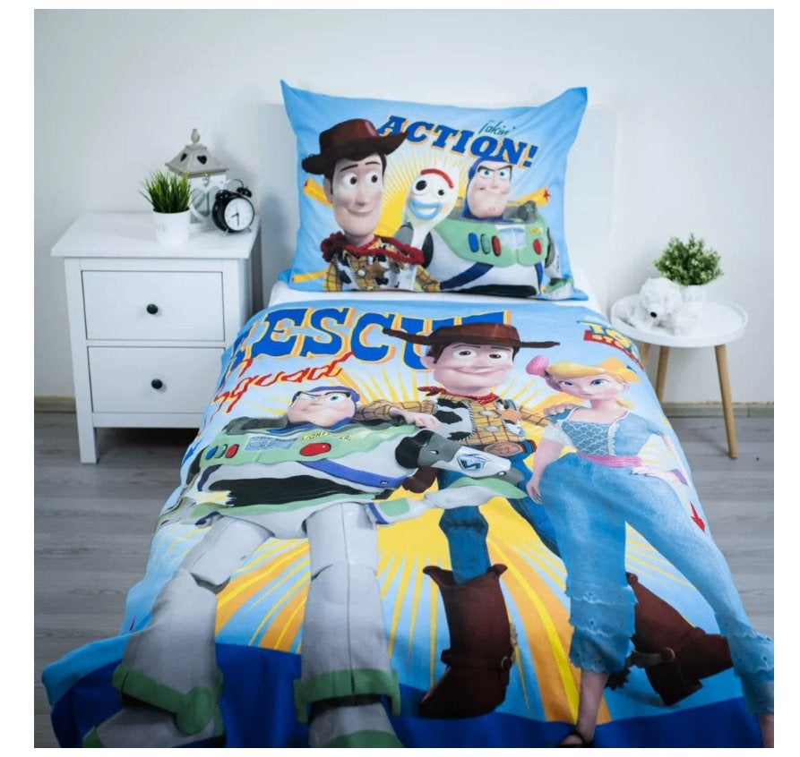 Toy Story Dekbedovertrek 140 x 200 cm - Katoen - Disney, Nieuw, Ophalen of Verzenden, Dubbelzijdig, Meerkleurig