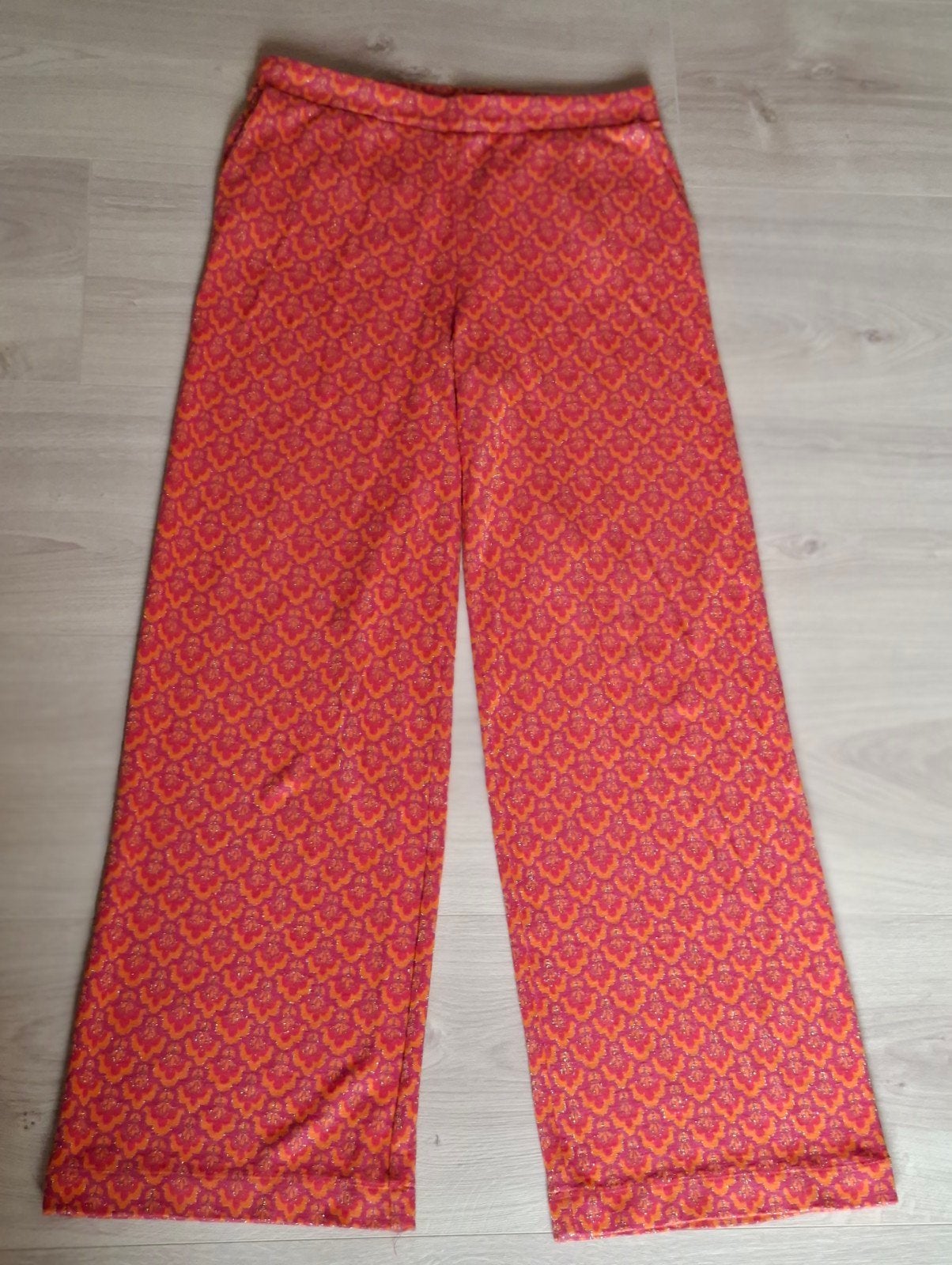 Mooie wide leg Corel broek mt 40, Oranje, Ophalen of Verzenden, Zo goed als nieuw, Lang