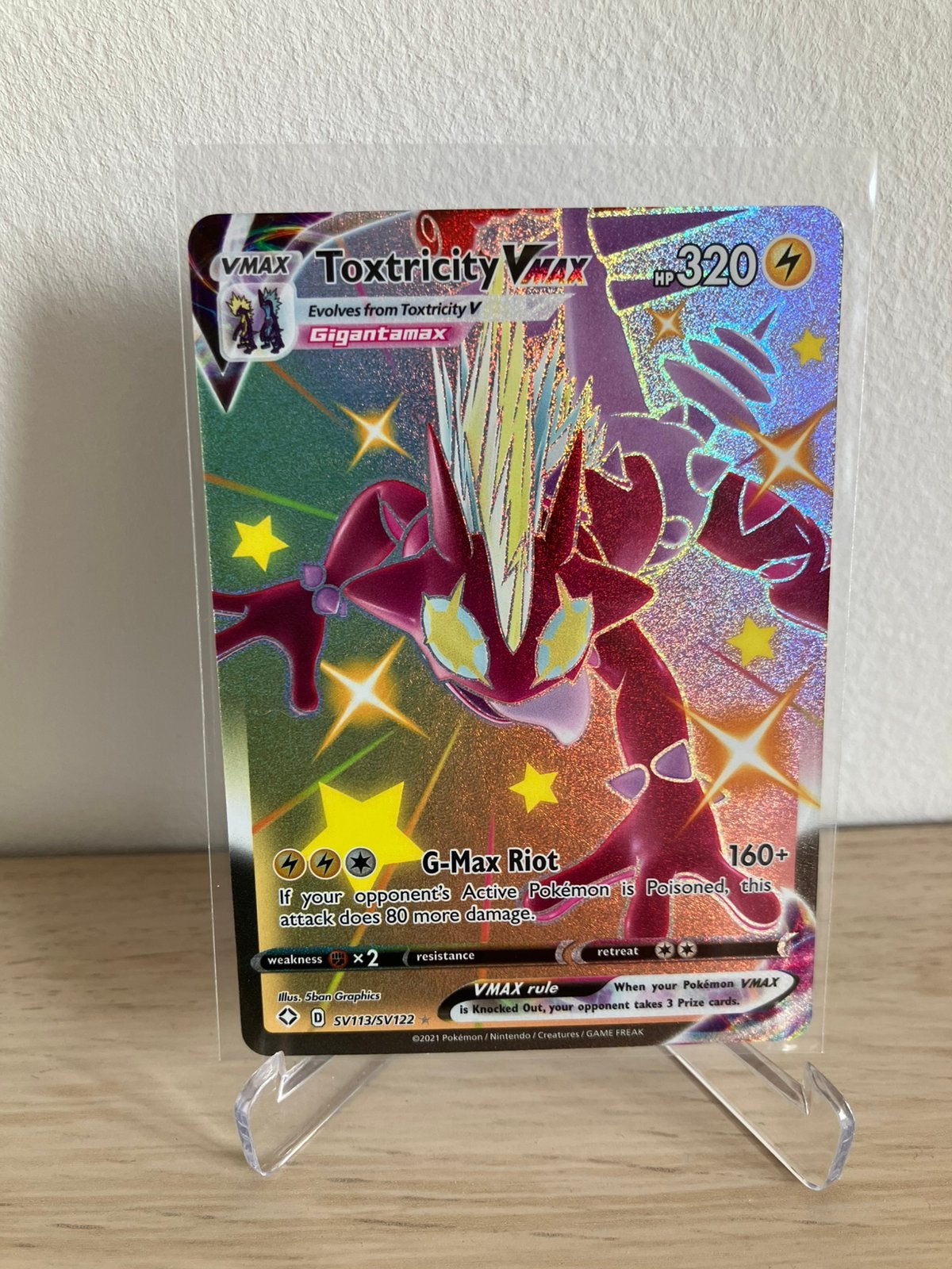 Toxtricity VMAX SV113/SV122 BOOSTERFRIS, Ophalen of Verzenden, Zo goed als nieuw, Losse kaart, Foil
