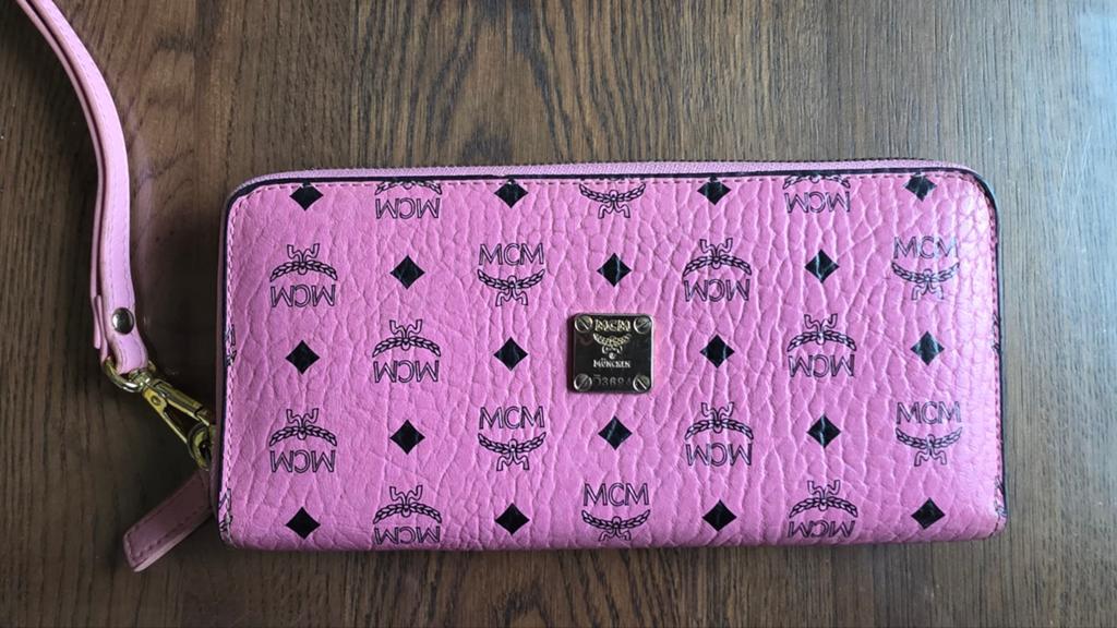 MCM Portemonnee - Roze met klassiek monogram patroon, Ophalen of Verzenden, Gebruikt, Roze, Overige merken