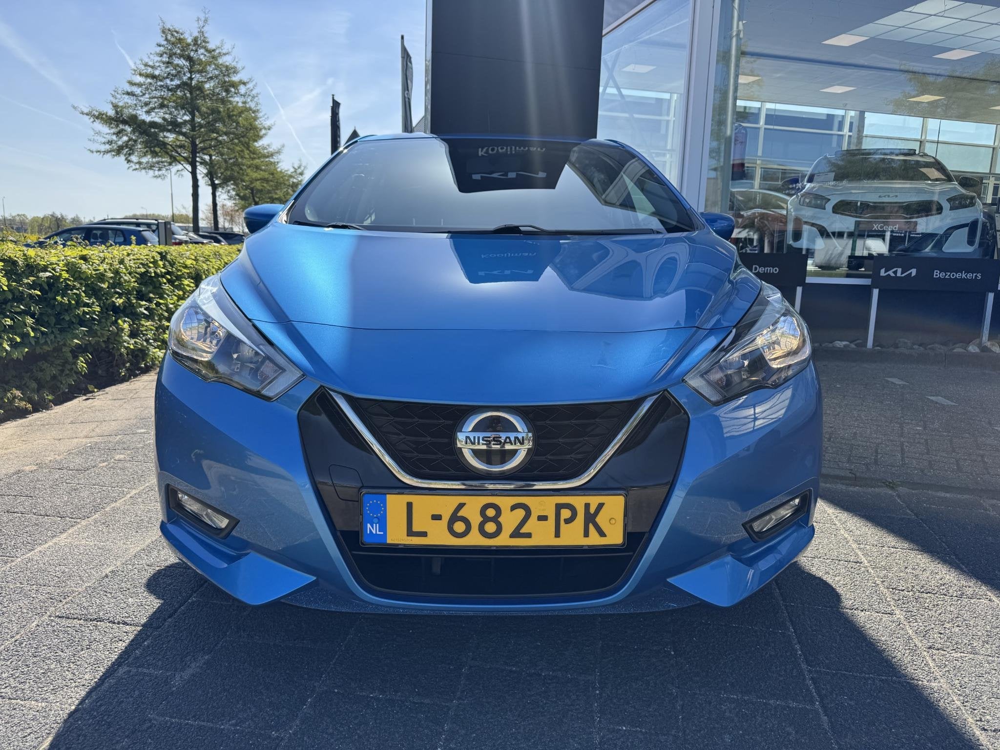 Nissan Micra 1.0 IG-T Acenta Automaat, Stoelverwarming, Lich, Gebruikt, Euro 6, Blauw, 1055 kg