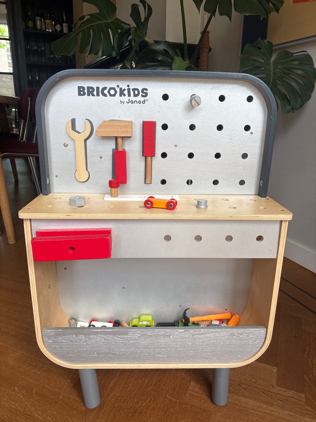 Brico'Kids Werkbank met Gereedschap en racebaantje, Ophalen, Gebruikt