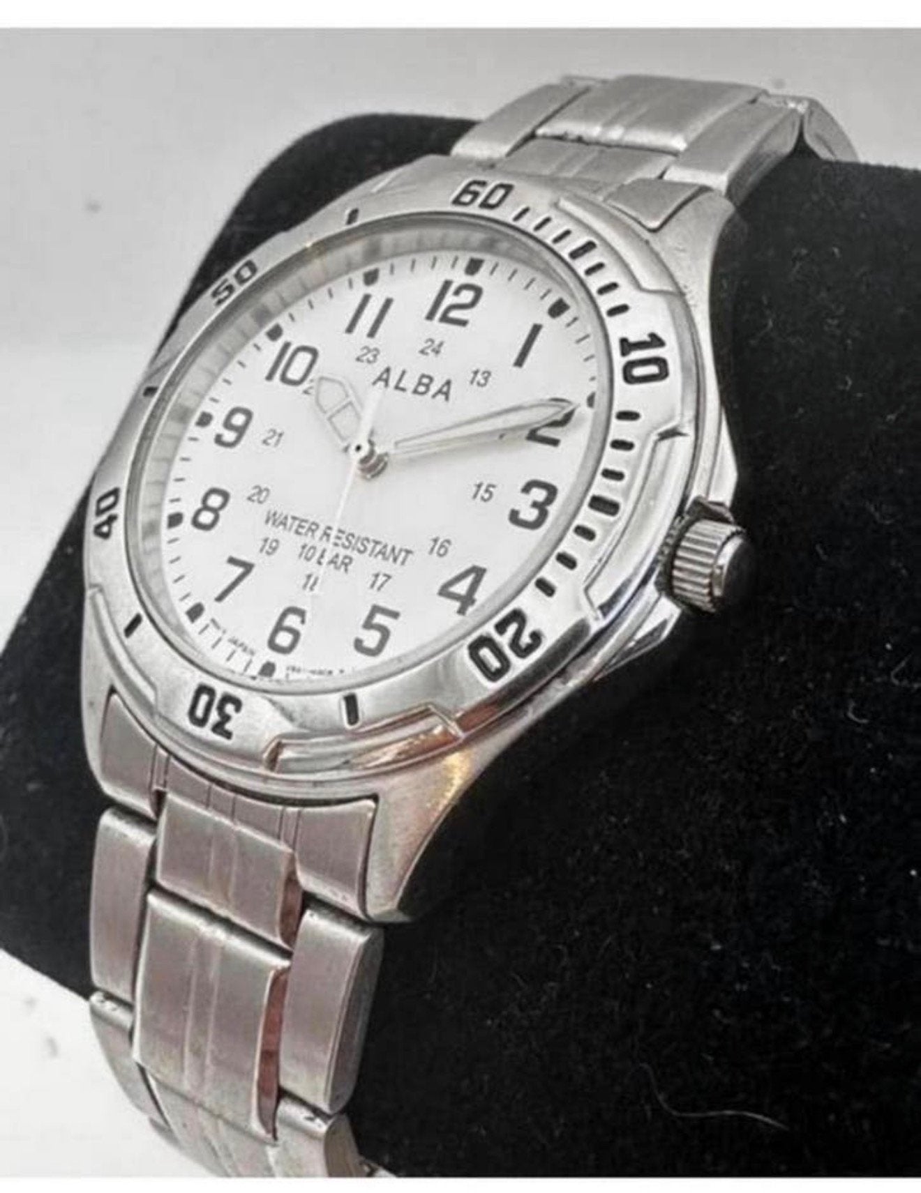 Vintage SEIKO Alba V501-0FG0 analoog Quartz mens watch 10bar, Staal, Polshorloge, Ophalen of Verzenden, Zo goed als nieuw