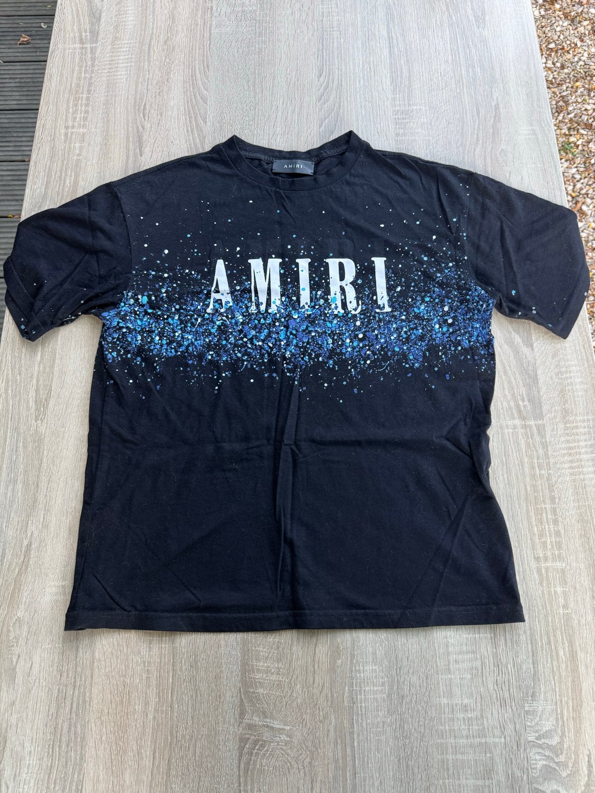 Amiri T-shirt met verfspatten - Maat M, Kleding | Heren, Verzenden, Zo goed als nieuw, Maat 48/50 (M), Zwart
