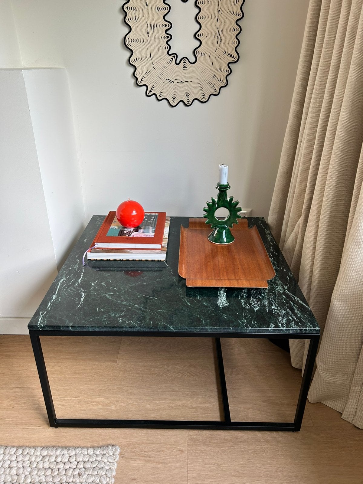 Marmeren salontafel, Huis en Inrichting, Tafels | Salontafels, Ophalen, 100 tot 150 cm, 50 tot 100 cm, Zo goed als nieuw