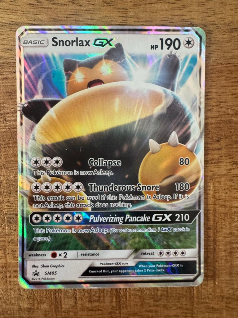 Pokémon Kaart Snorlax GX SM05 - Zo goed als nieuw, Ophalen of Verzenden, Zo goed als nieuw, Losse kaart